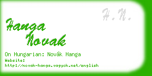 hanga novak business card
